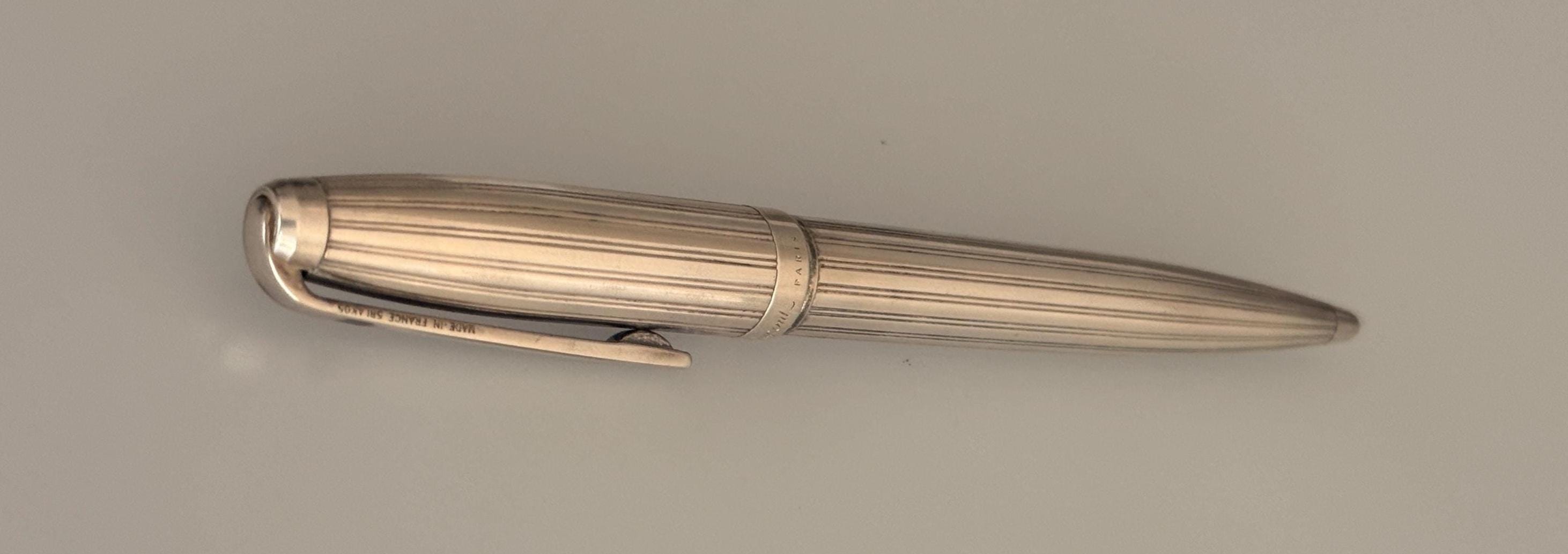 S.T. Dupont Olympio デュポン ボールペン ヴィンテージ Vintage S.T. Dupont Olympio Ballpoint Pen, Palladium Finish