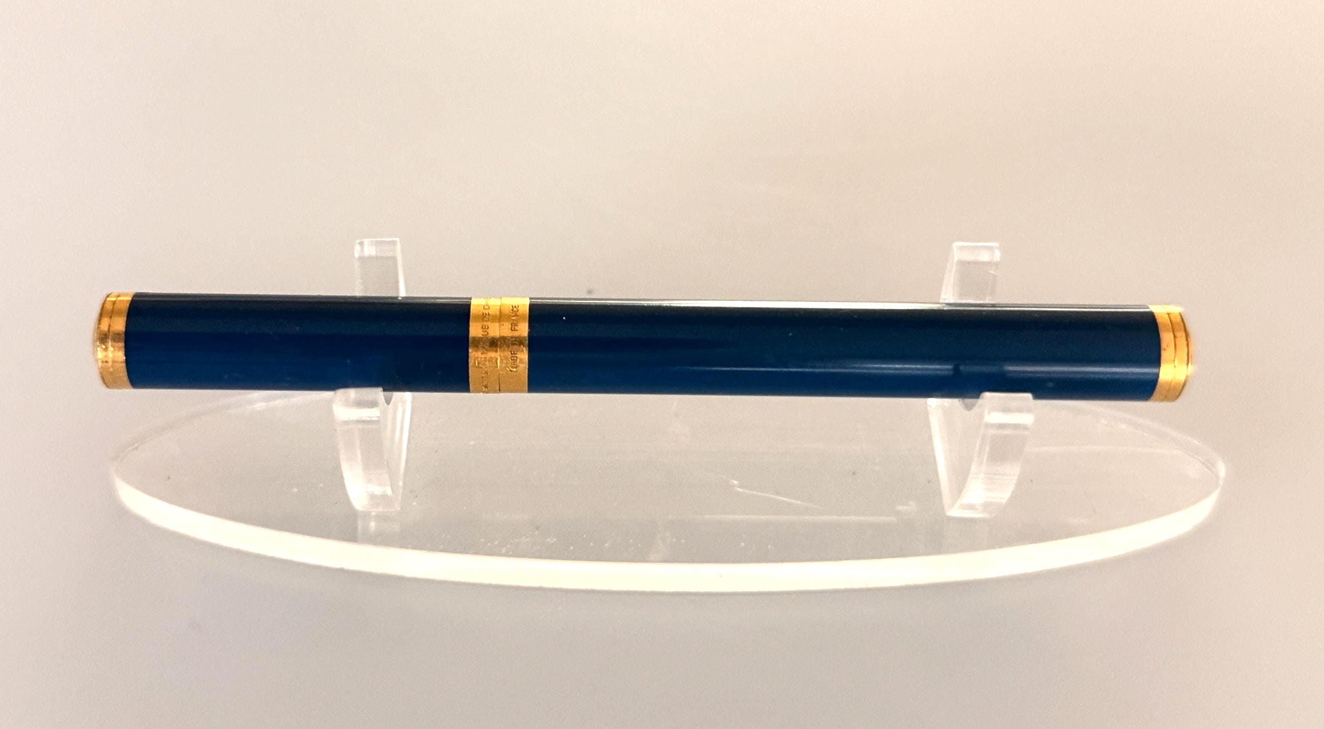 S.T. Dupont Lady Mascara Blue Ballpoint Pen, Chinese Lacquer Gold