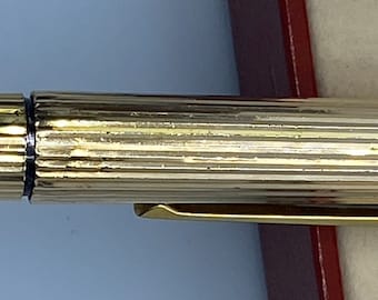 Stylo Bille S.T. Dupont Olympio Mini - Laque Jaune Et Chrome - Modèle Rare 109mm - Occasion De Collection