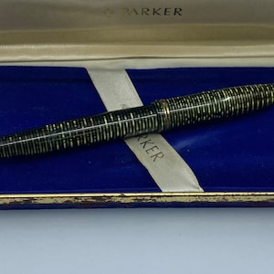 Penna stilografica Parker Vacumatic vintage con pennino in oro 14 carati - Prodotta in Canada