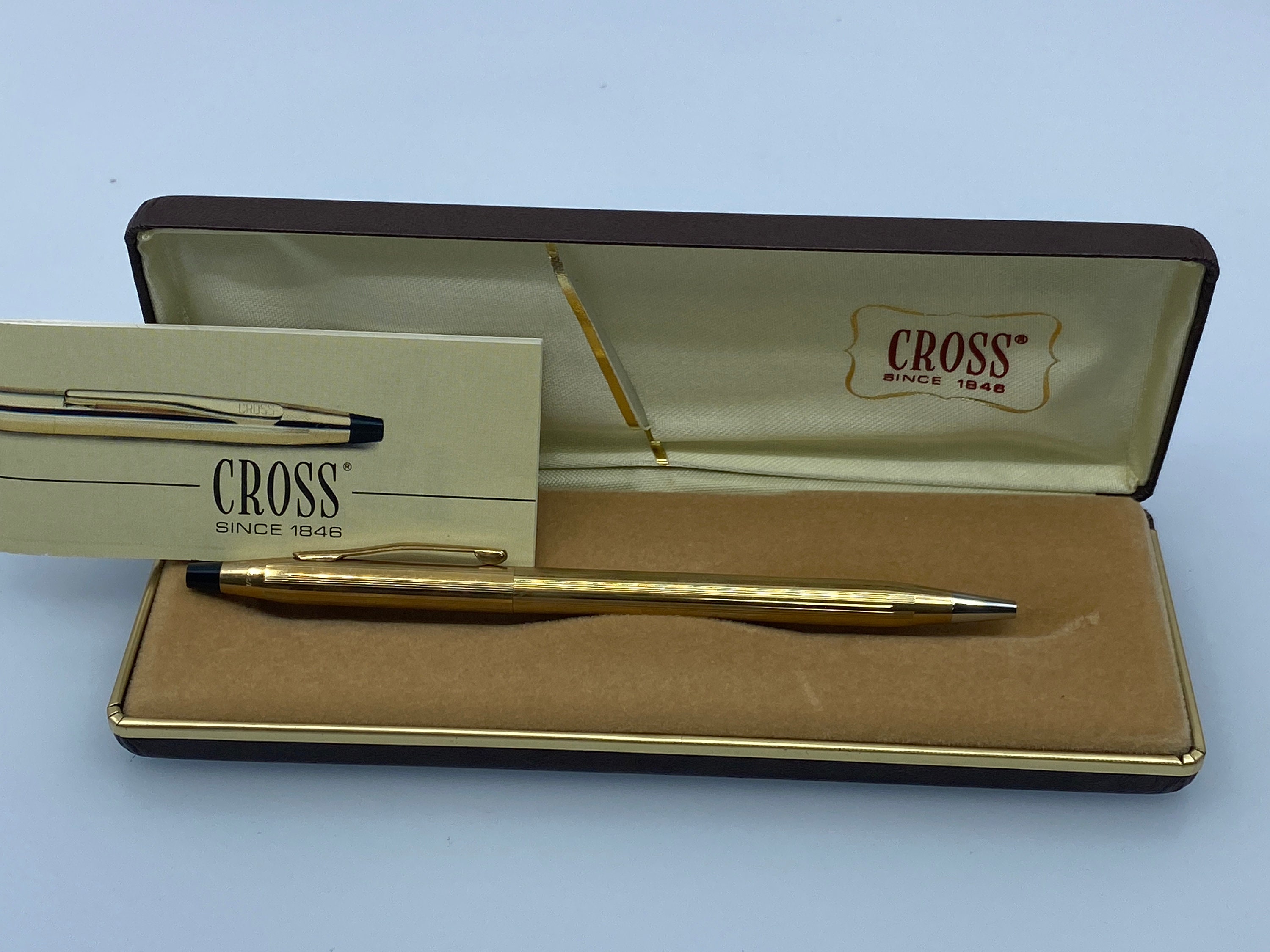 CROSS ゴールド ボールペン 10k ケース付き ［要交換依頼］ ヴィンテージ クロス ボールペン、10K ゴールドメッキ、1/20