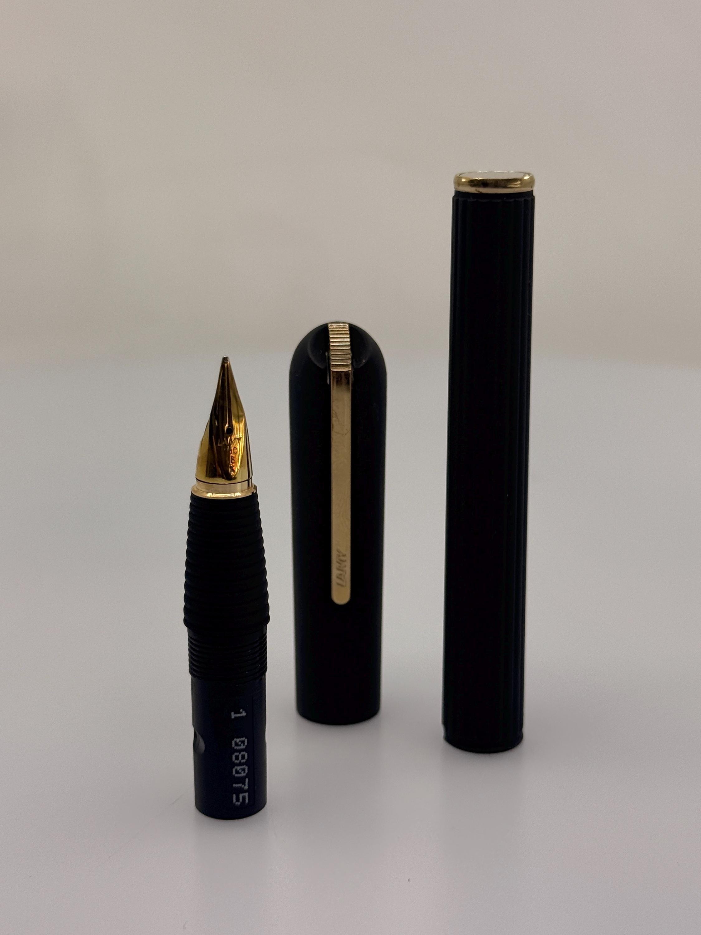 Vintage Lamy Persona Fountain Pen, Black Gold, 18K 750 Gold Nib