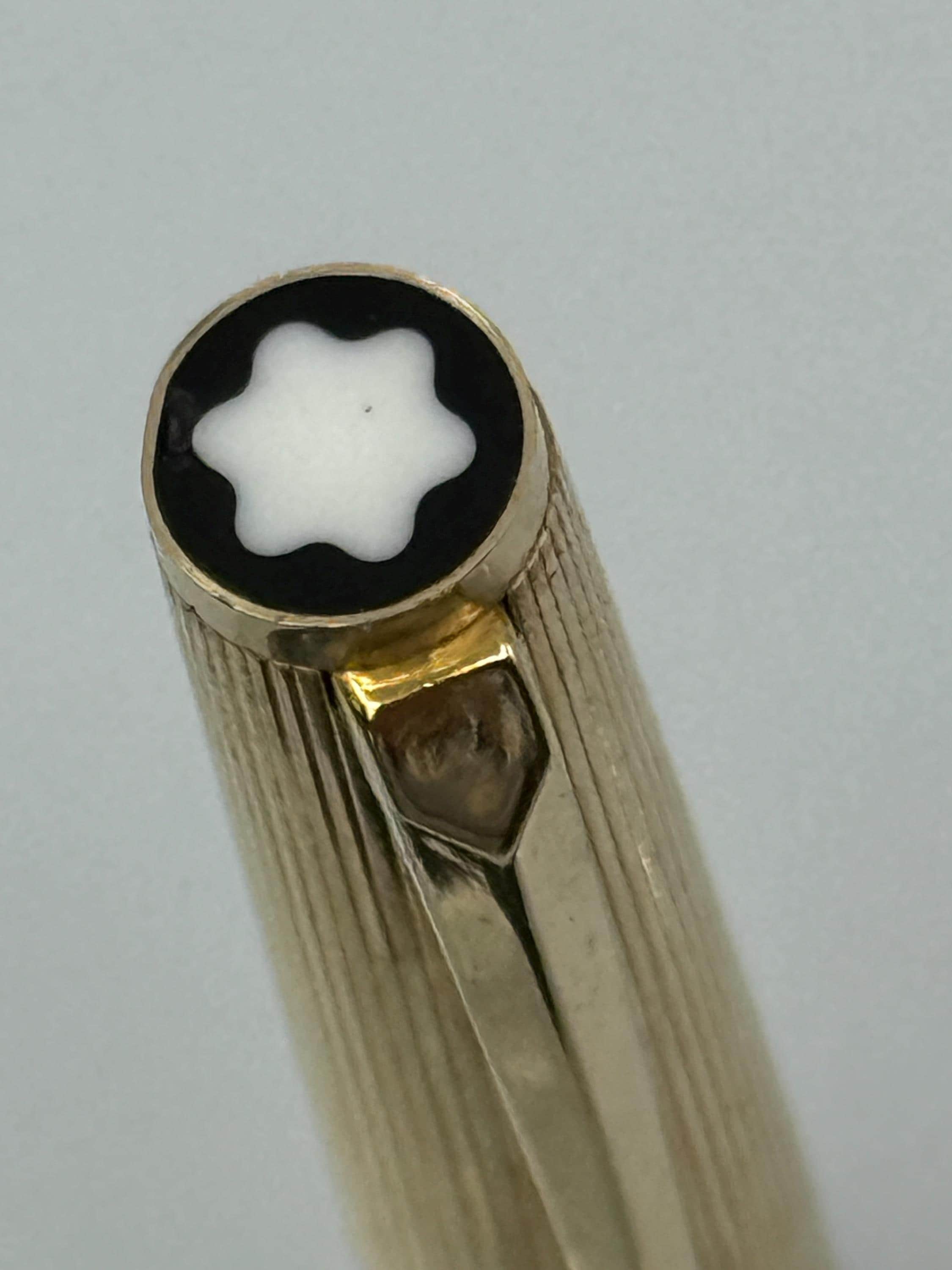 希少未使用70年代 モンブラン124金張りキャップ18金細字ゴージャスな万年筆