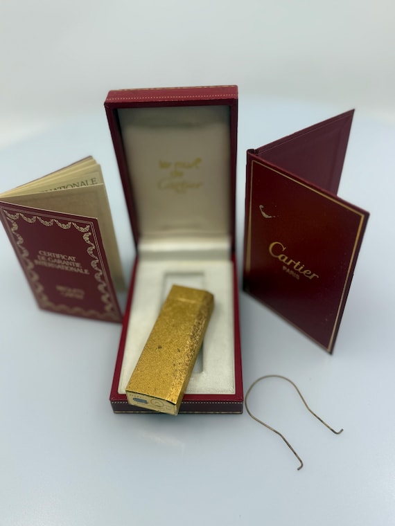 Cartier Les Must Gold-plated Bark Lighter – Vintage 1980s – Box 