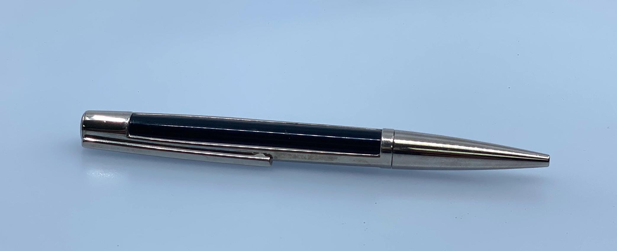 S.T. Dupont Défi Black Matte Ballpoint Pen, Silver-tone Trim