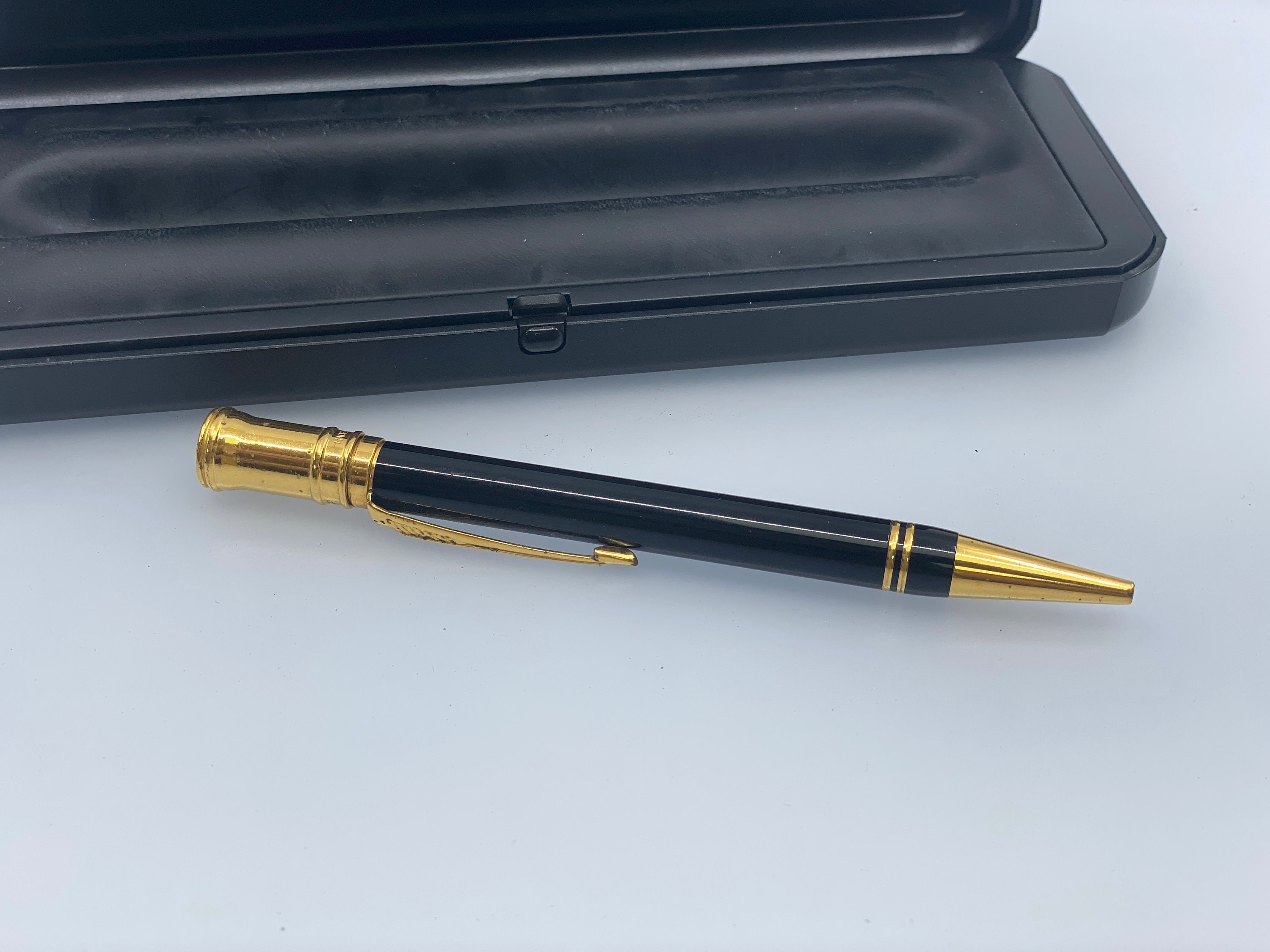 Stylo Bille Parker Duofold Vintage Bleu Marbré - Première Série Années 80, Avec Garnitures Or