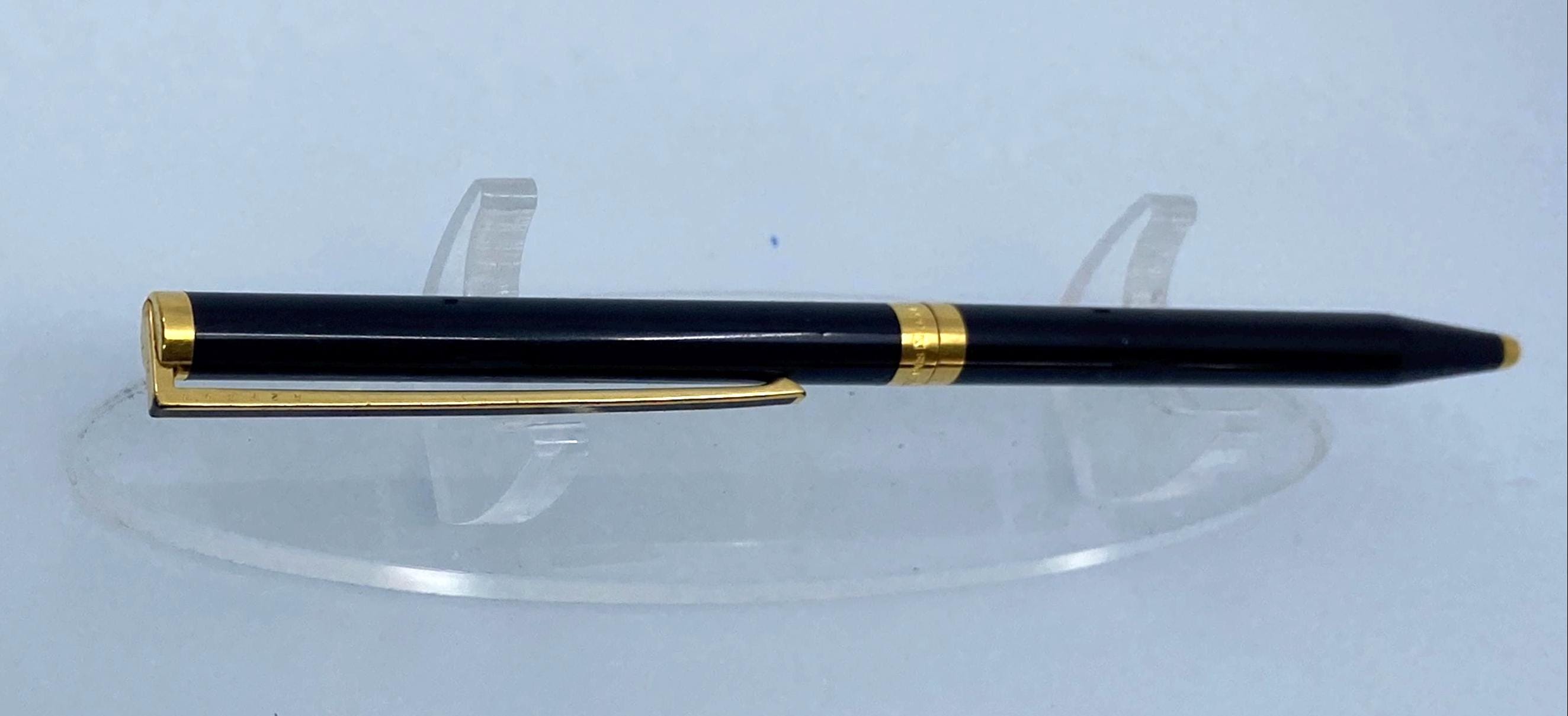 S.T. Dupont Paris Slim Ballpoint Pen, Black Lac De Chine, Gold