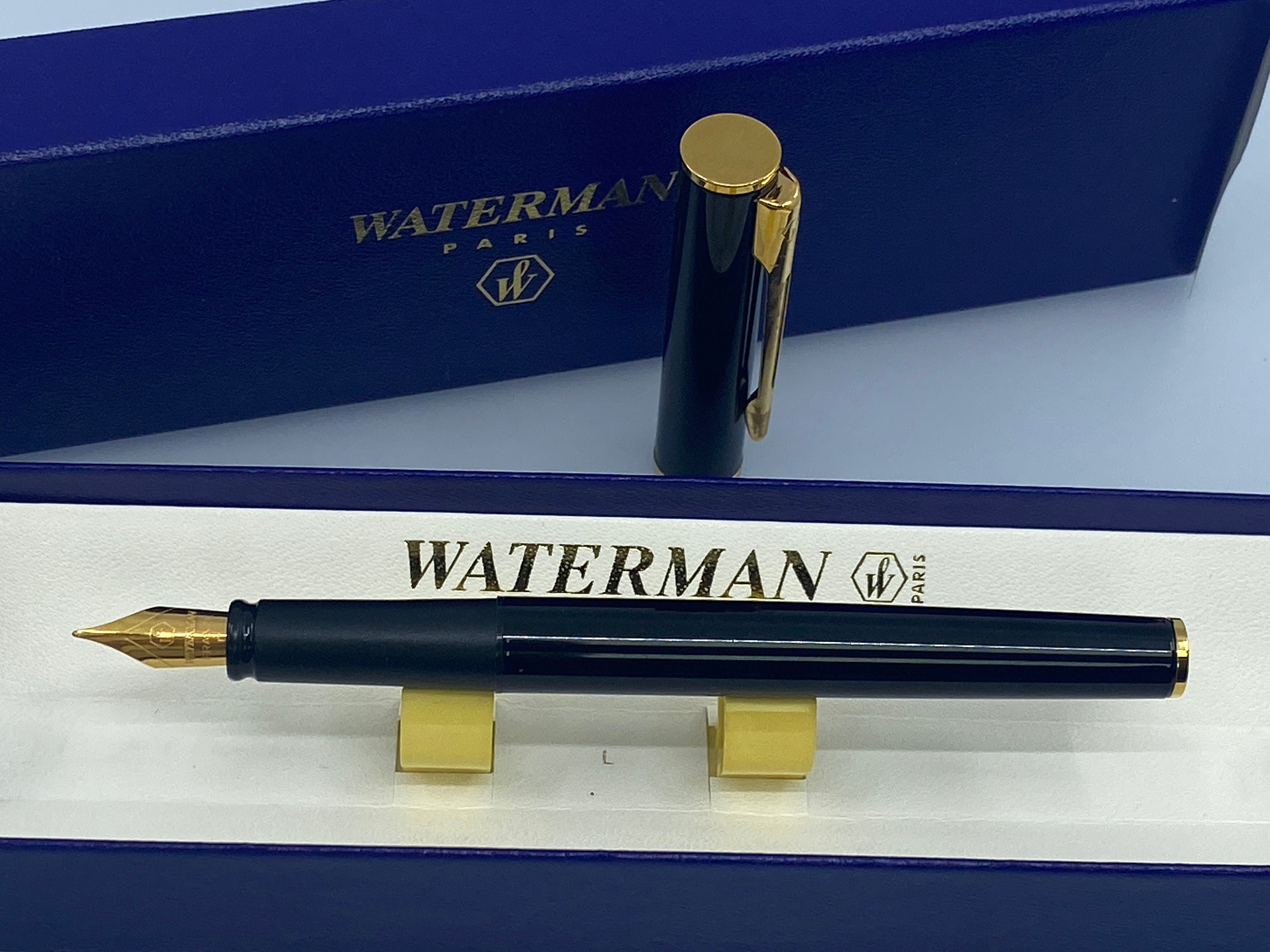 Stylo Plume Waterman Paris Marron Avec Garniture Dorée - Neuf Dans Sa Boîte - Plume Or 18K Taille M