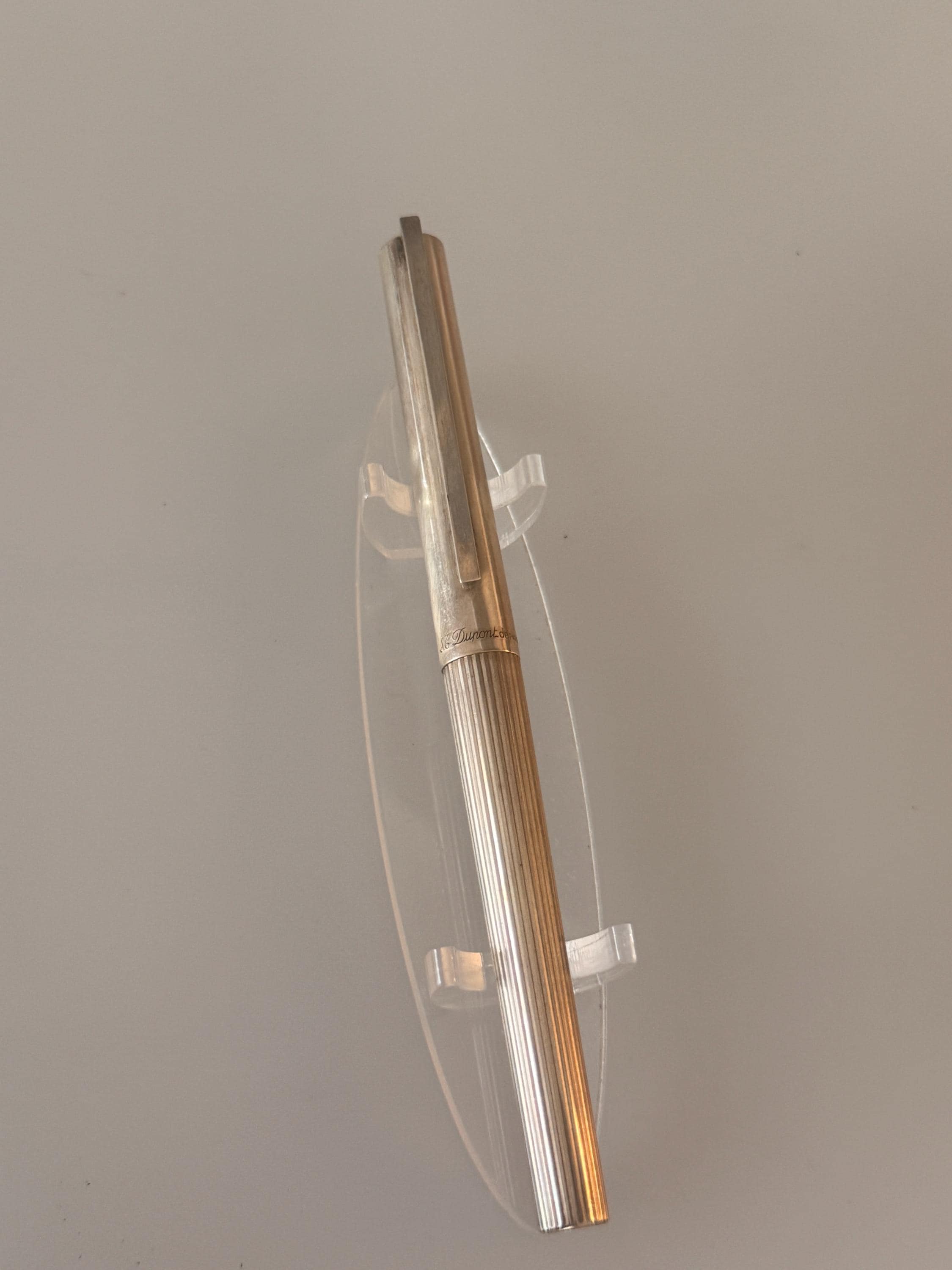 Vintage S.T. Dupont Classique Fountain Pen, Sterling Silver 925