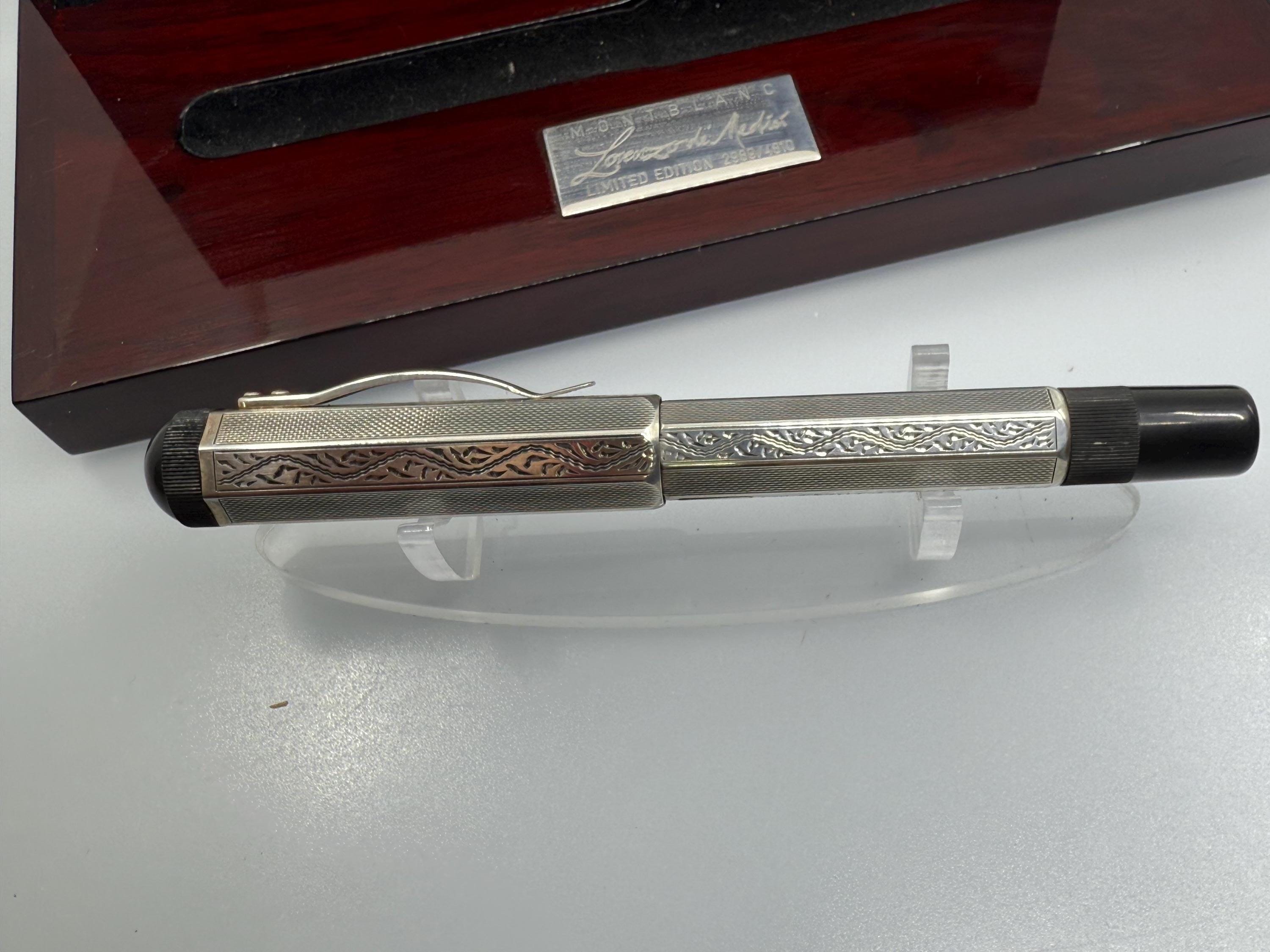MONTBLANC 万年筆  スターリングシルバー  ペン先18K ／4810 モンブラン ロレンツォ・デ・メディチ 限定版 4810 – スターリング