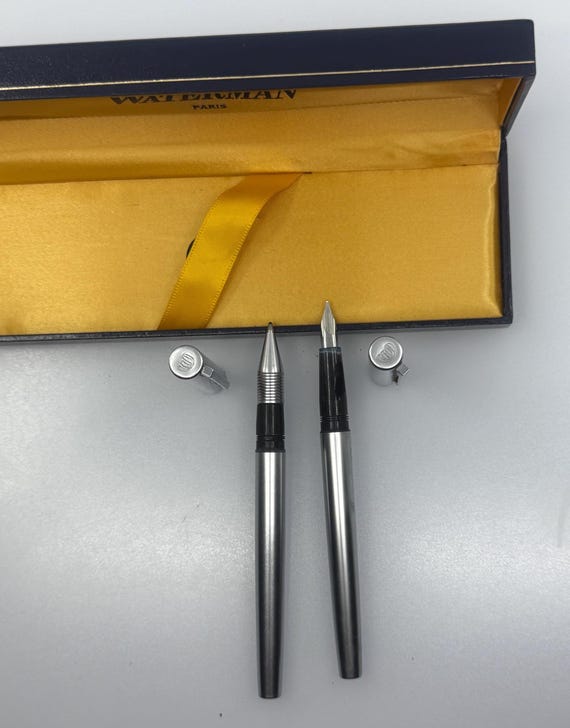 ウォーターマン　万年筆　Waterman ボールペン セット　ヴィンテージ ヴィンテージ ウォーターマン セット – ステンレススチール万年筆