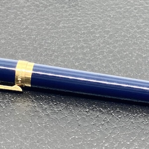 S.T. Dupont Blue Fountain Pen with 18K Gold Nib