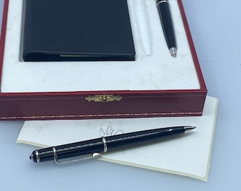 Cartier Pen And Pencil Set Diabolo De Cartier Black Platinum