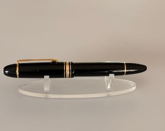 Montblanc Meisterstück 149 Fountain Pen, 14K 585 Gold Nib, Black Resin, Piston Filler, Vintage Luxury Mont Blanc Pen