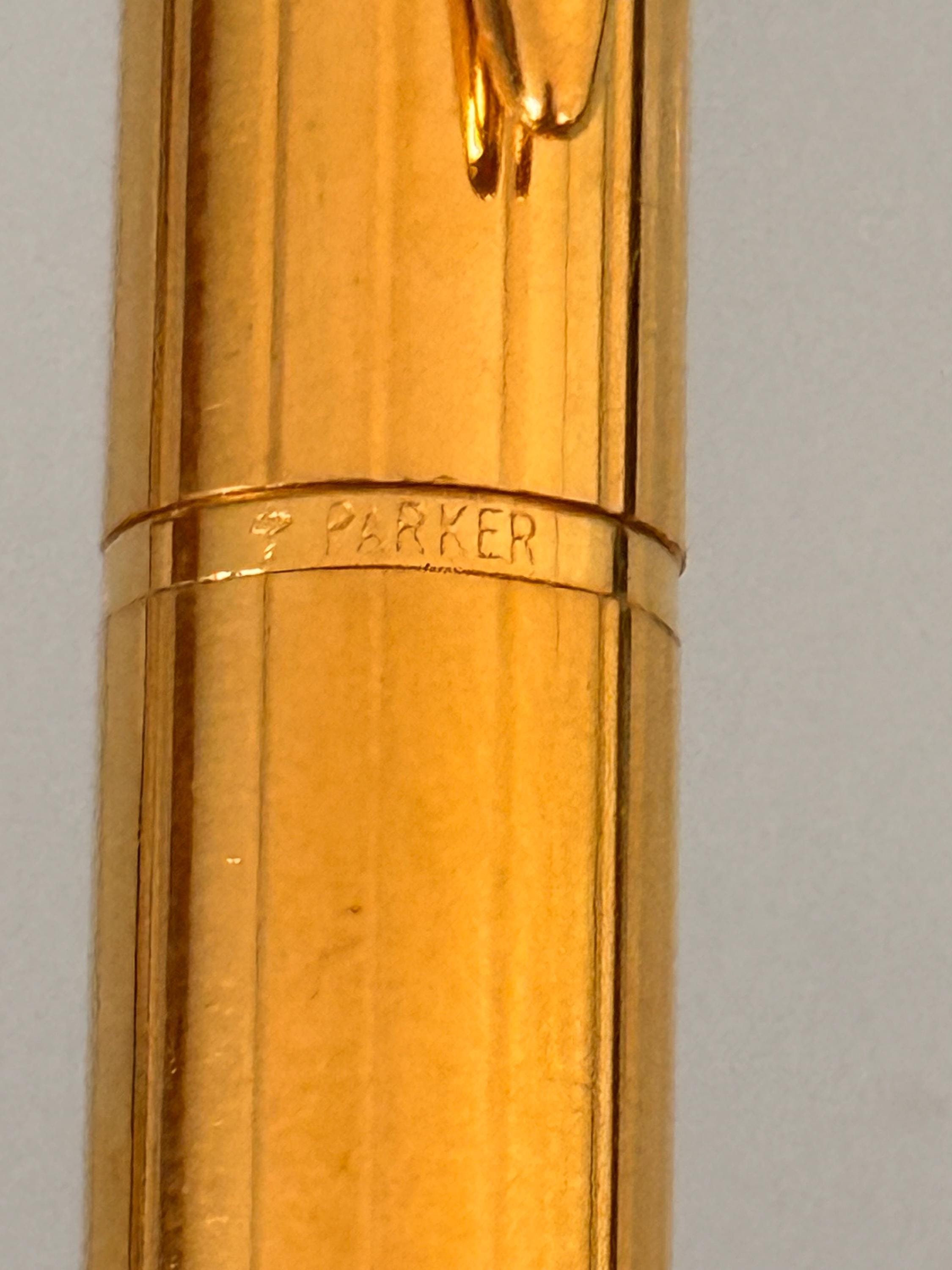 Vintage Parker 45 Insignia Fountain Pen, 1/10 12K Gold Filled