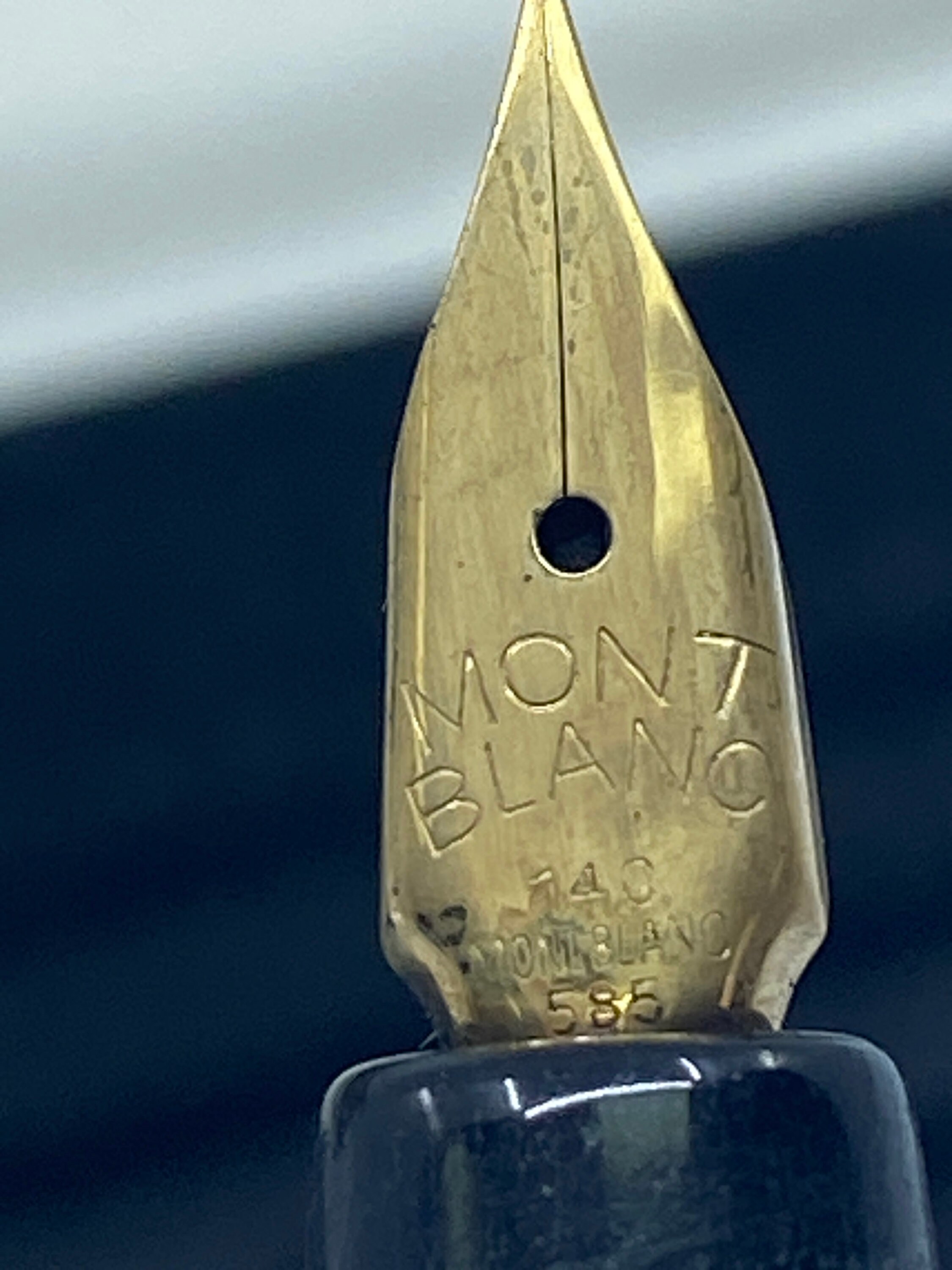 モンブラン 1950年代 ヴィンテージ万年筆、14K 太字斜めペン先