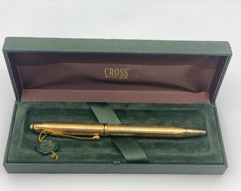 USA製 ネオヴィンテージCROSS 高級ボールペン 本体 ゴールドボックス付き ヴィンテージ クロス ボールペン ゴールドメッキ NOS オリジナル