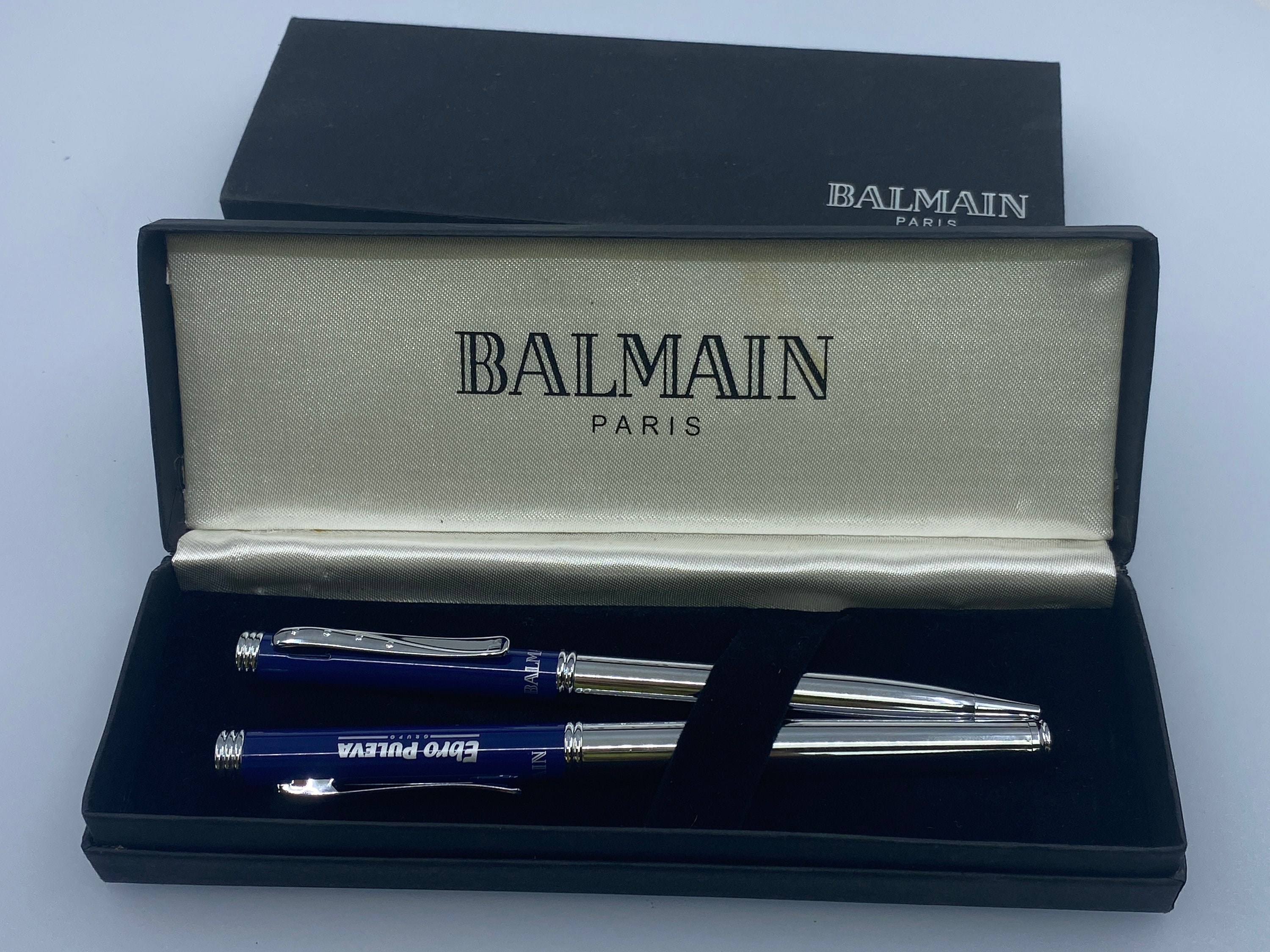 BALMAIN バルマン ボールペン&ローラーボールペンセット 証書付き バルマン ヴィンテージキット - 刻印入り万年筆とボールペン
