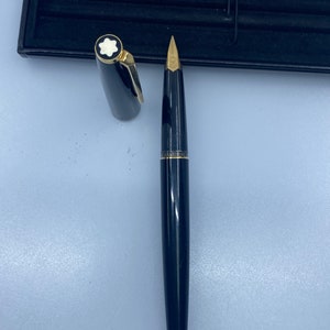 Montblanc No. 221 Vintage Vulpen - Jaren 1971-1979, 14K Gouden Penpunt, Zwart