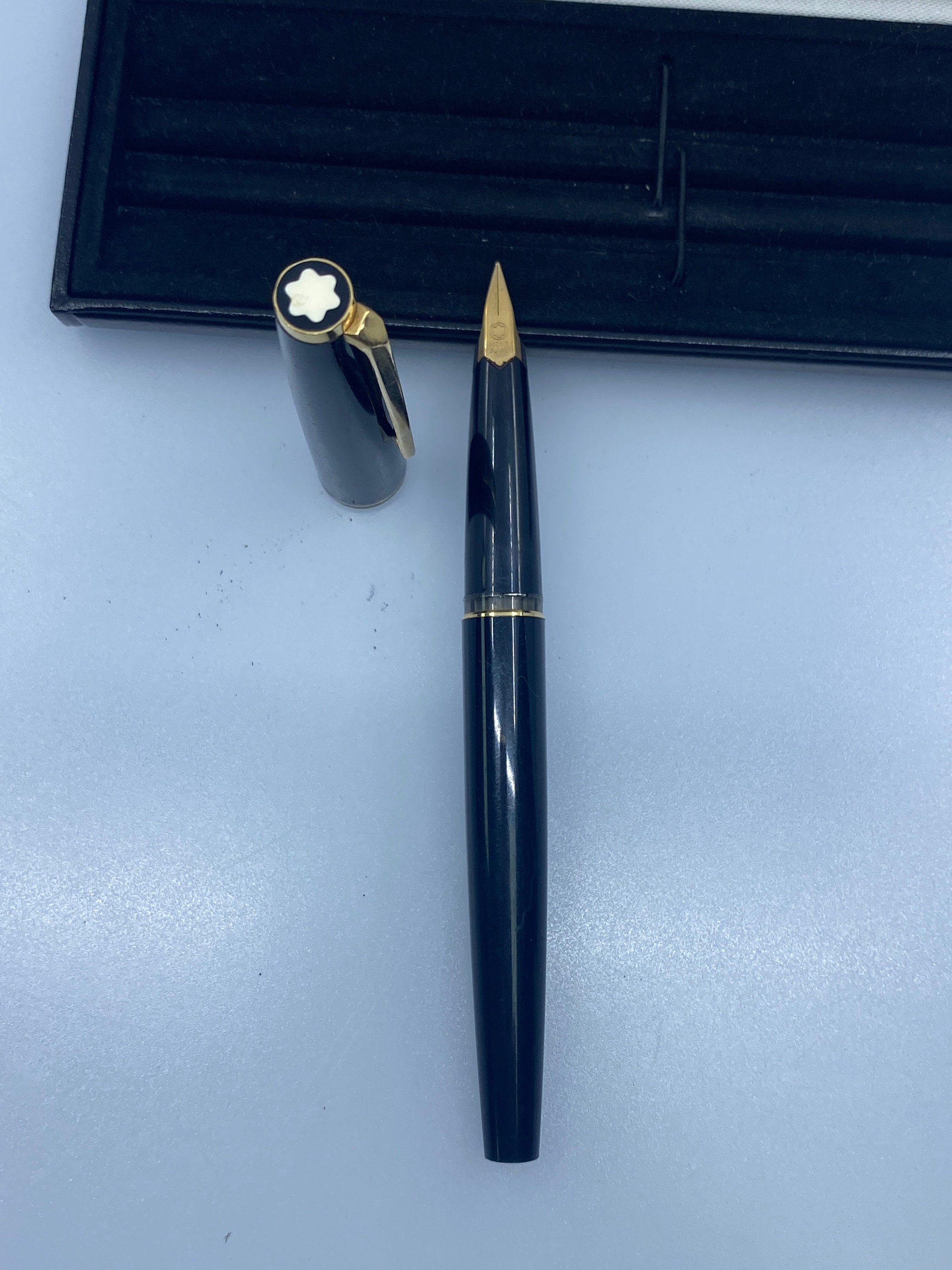 Montblanc Fountain Pen N 221 Vintage Years 1971 1979 14K Gold Nib Black Etsy Canada