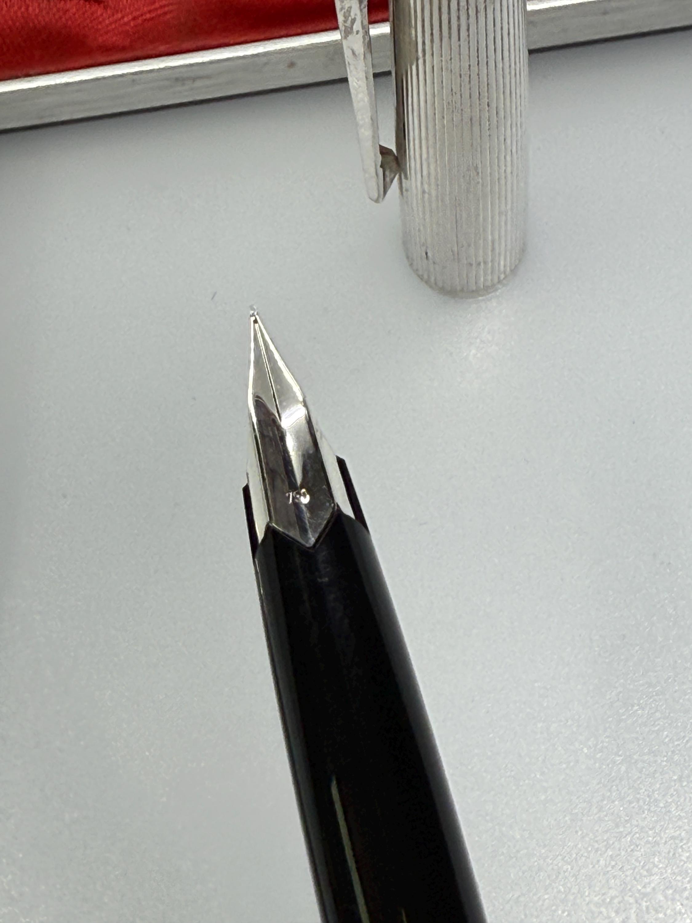 Montblanc 1266 Sterling Silver Set – EF 18K WG Fountain Pen + 866