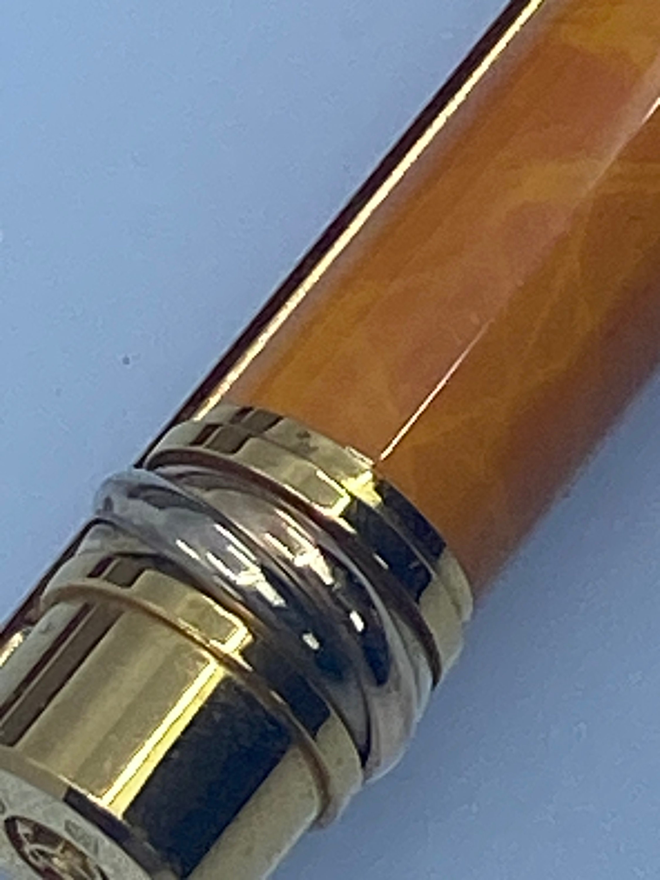 Cartier 'must De Cartier' Fountain Pen - Orange Marble Lacquer