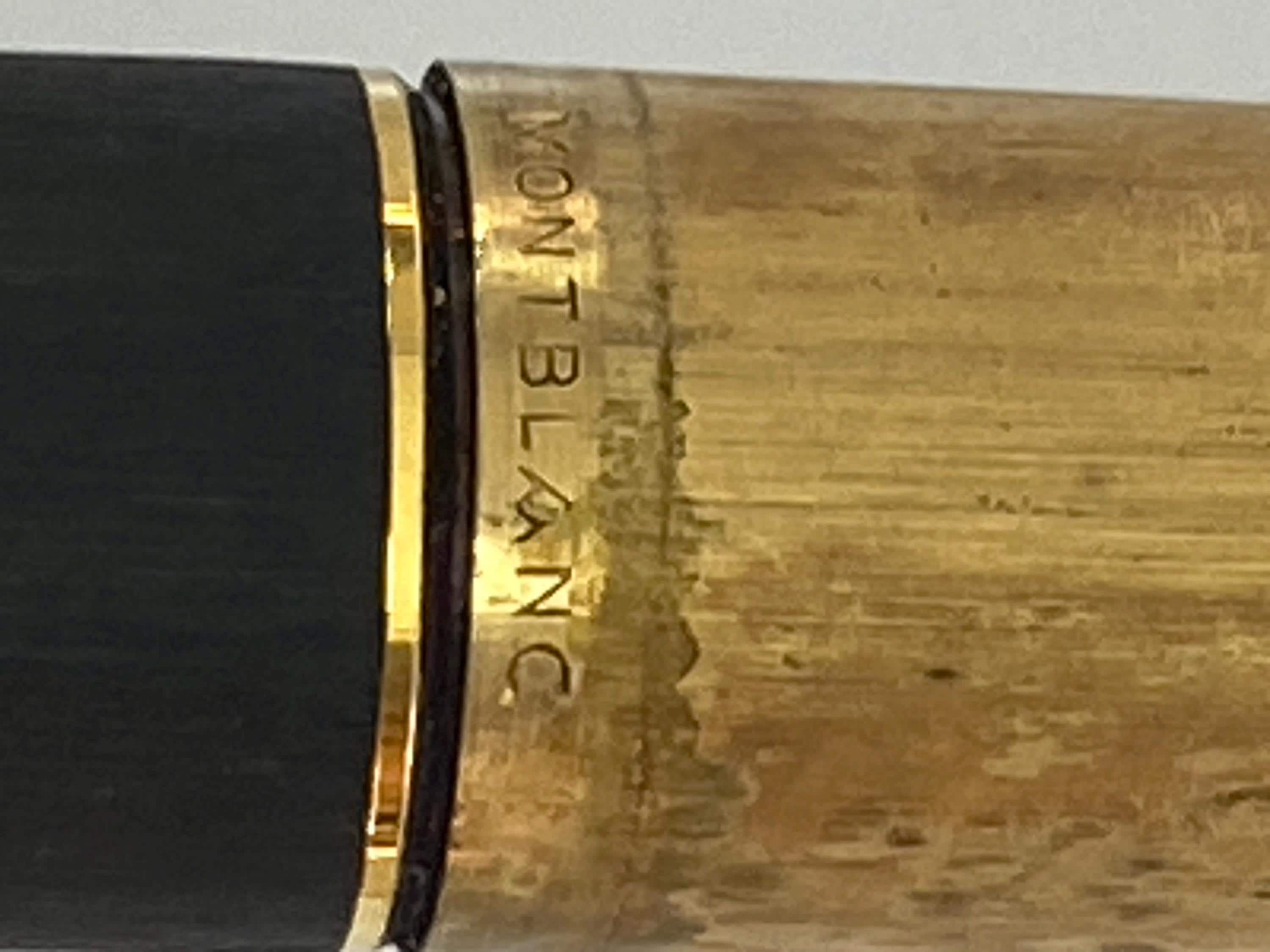 ヴィンテージ モンブラン No.224 万年筆 – ブラック＆ゴールド – 14K