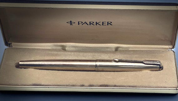 Parker 61 Fountain Pen 1/10 12K Gold Filled Made in USA Vintage