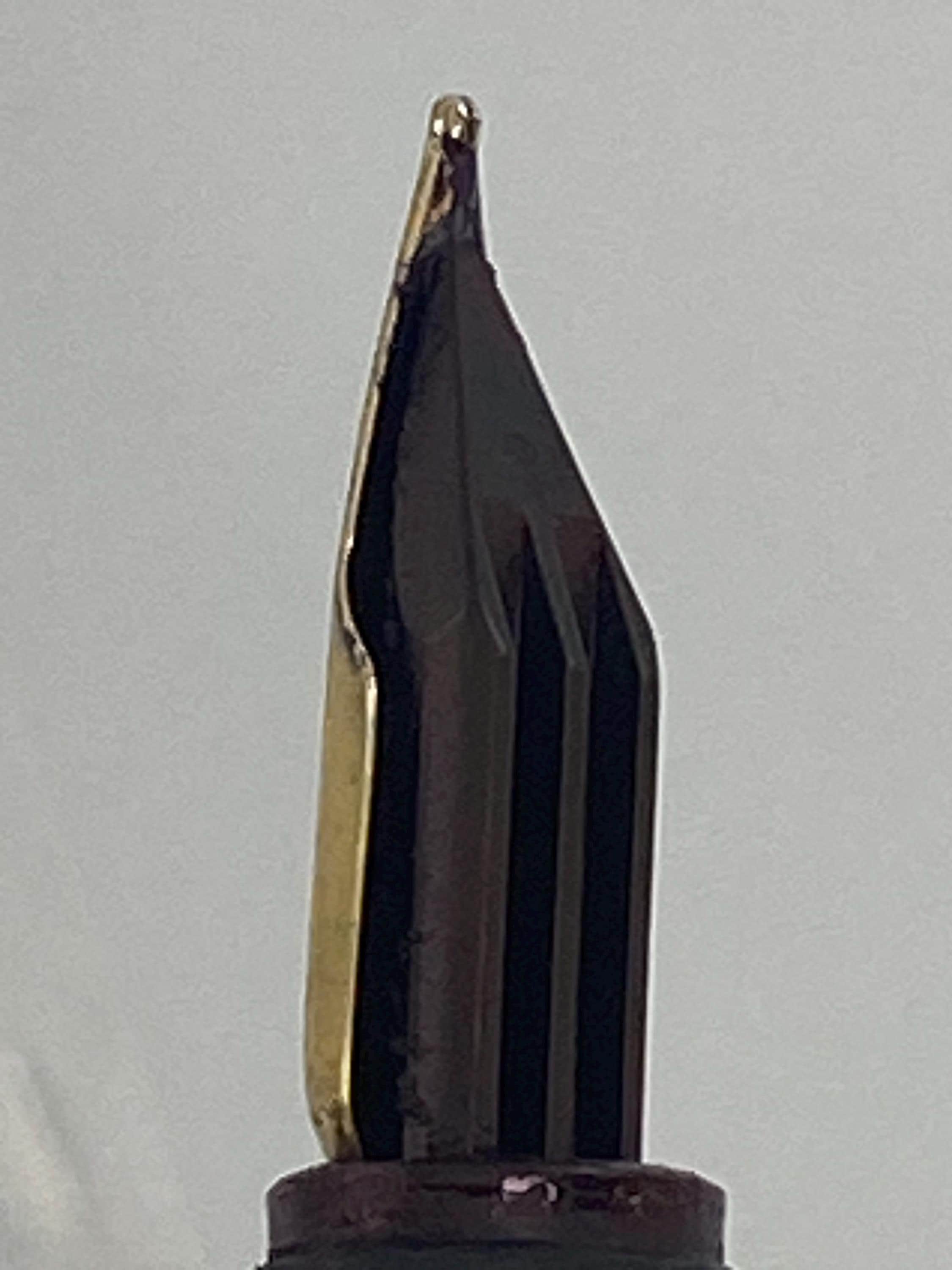 モンブラン ノブレス スリム 万年筆 黒 ゴールド カートリッジ新品 筆記確認済 ヴィンテージ モンブラン ノブレス 万年筆、ブラック＆ゴールドトーン