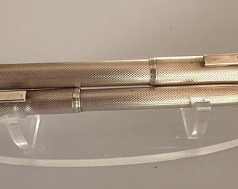 Vintage Dunhill Sterling Silver 925 Pen Set 14K 585 Fountain Pen