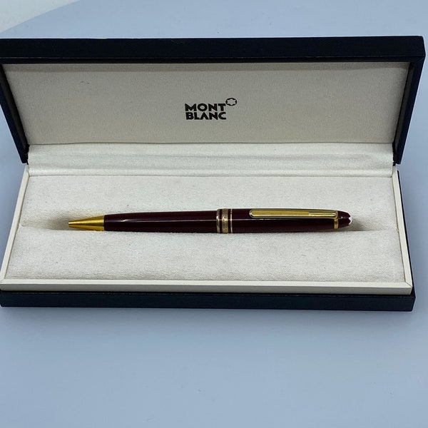 Montblanc Meisterstück klassieke hars vintage bordeaux balpen - elegantie en verzamelbaarheid