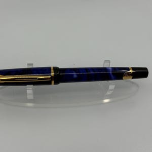 Penna stilografica Waterman Expert II - Marmo blu - Prodotta in Francia