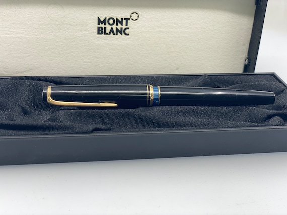 モンブラン 22 ヴィンテージ万年筆 1960年代 – ブラックレジン、ブルー
