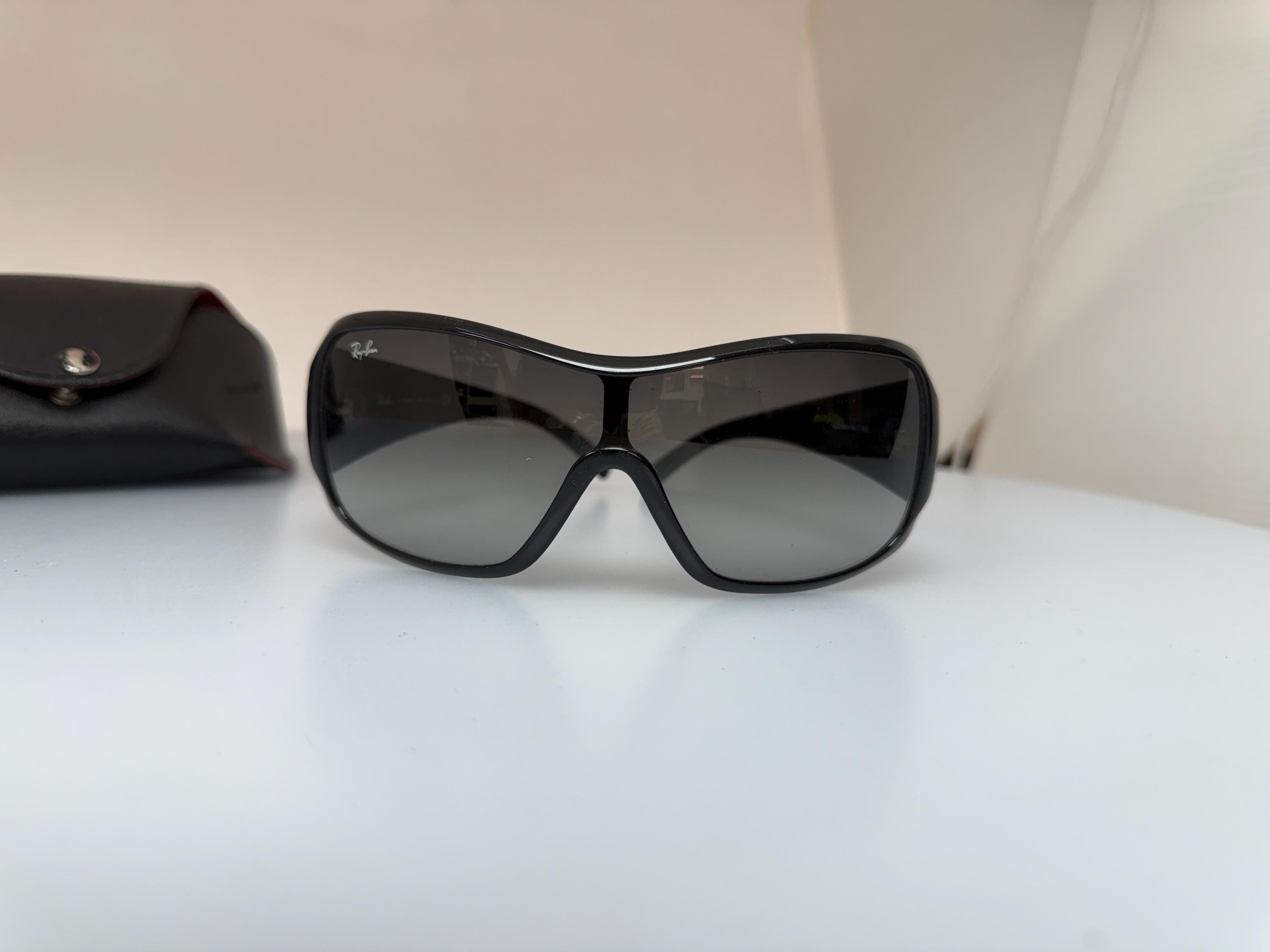 Ray-Ban RB4087 601/8G Oversized Shield Sunglasses — Glossy Black — Gray Gradient 0RB4187F__622_8G__STD__shad__q  main image 3