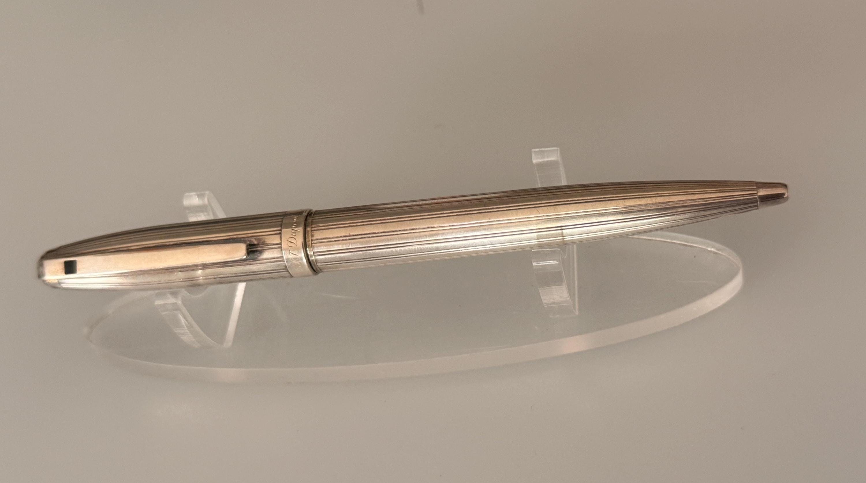 Stylo bille vintage S.T. Dupont Olympio, finition palladium