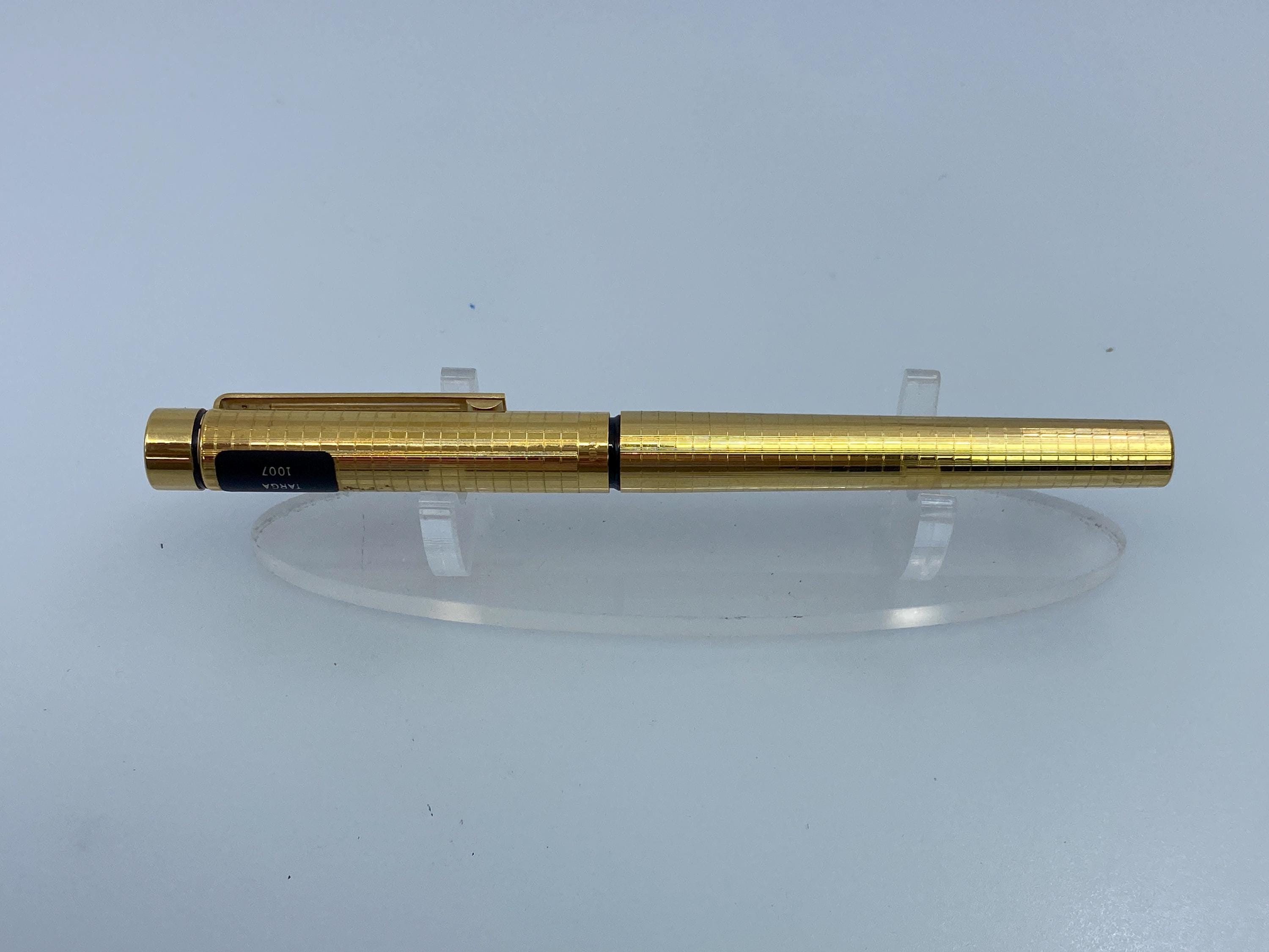 Sheaffer Targa 1007 Ballpoint Pen - Gold Plated With Square Design