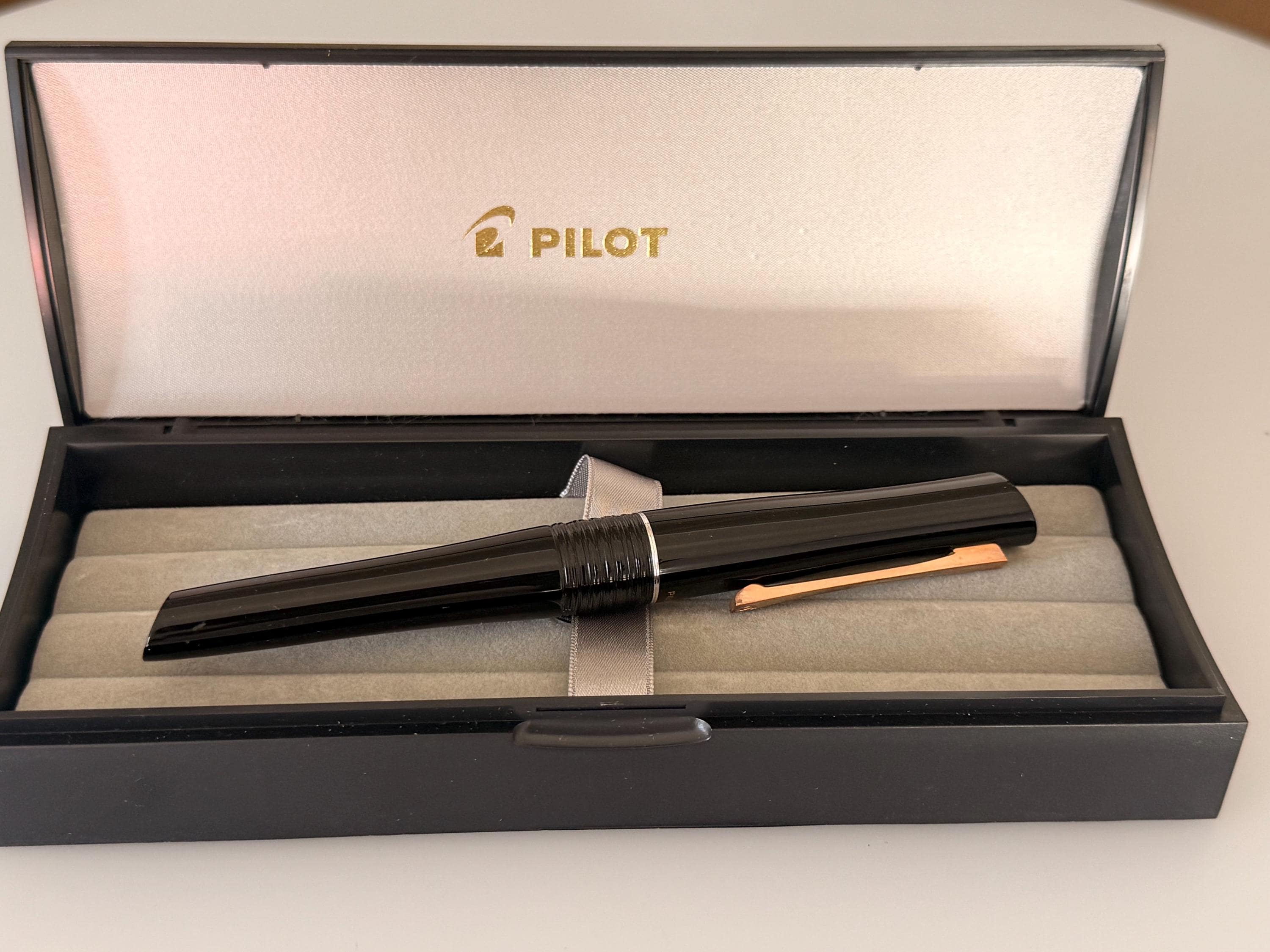 Pilot Bamboo Fountain Pen Never Inked, Black Resin, 18K 750 Medium