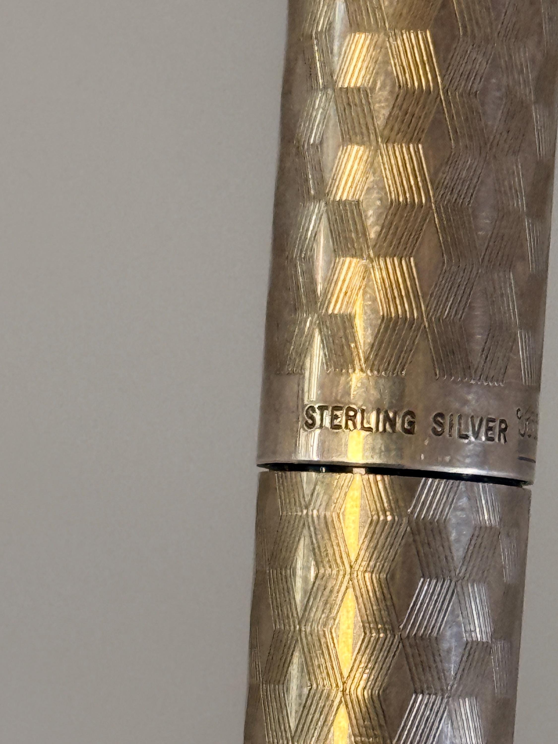 Vintage Sheaffer Silver Imperial Sterling Silver Fountain Pen, 14K