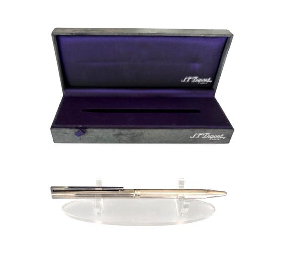 S.T. Dupont Classic Ballpoint Pen – Silver-plated Finish With