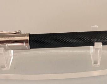 Faber-Castell Ambition OpArt Black Sand Ballpoint Pen, Chrome Trim, German Designer Writing Pen