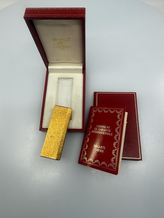 Cartier Les Must Gold-plated Bark Lighter – Vintage 1980s – Box