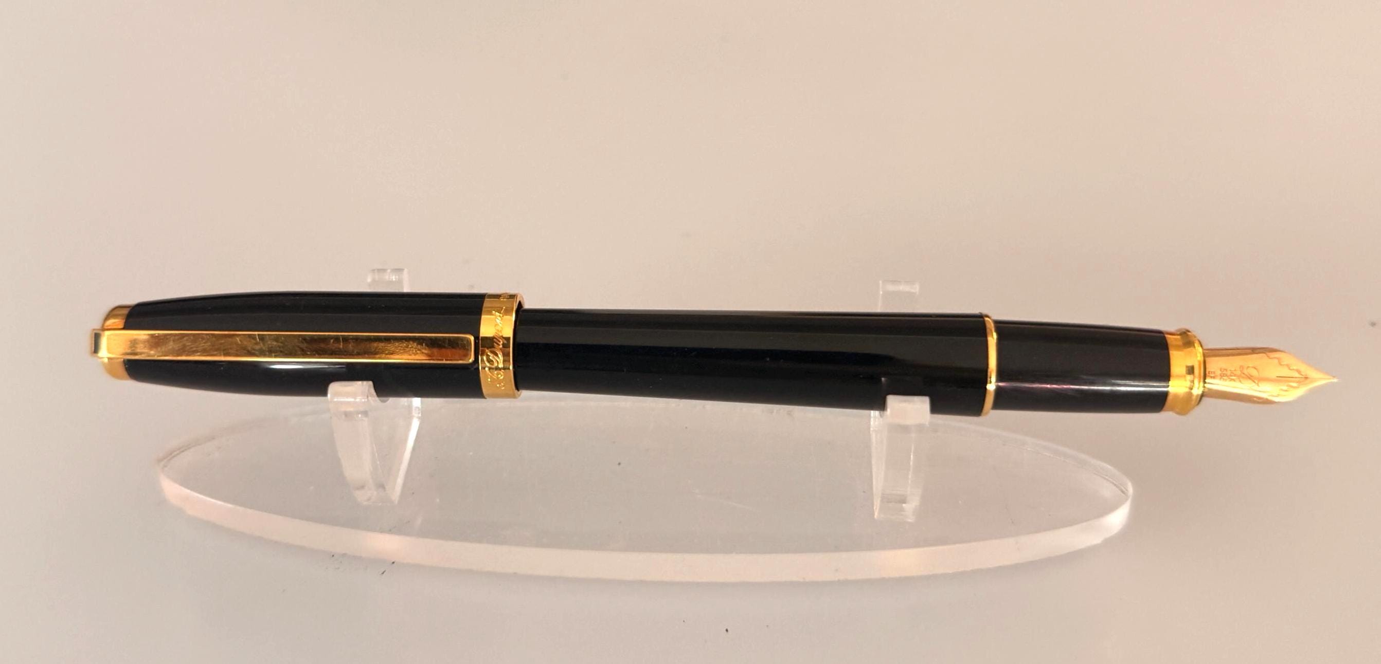 S.T.デュポン フィデリオ ブラック ラッカー ド シーヌ 万年筆、14K EF