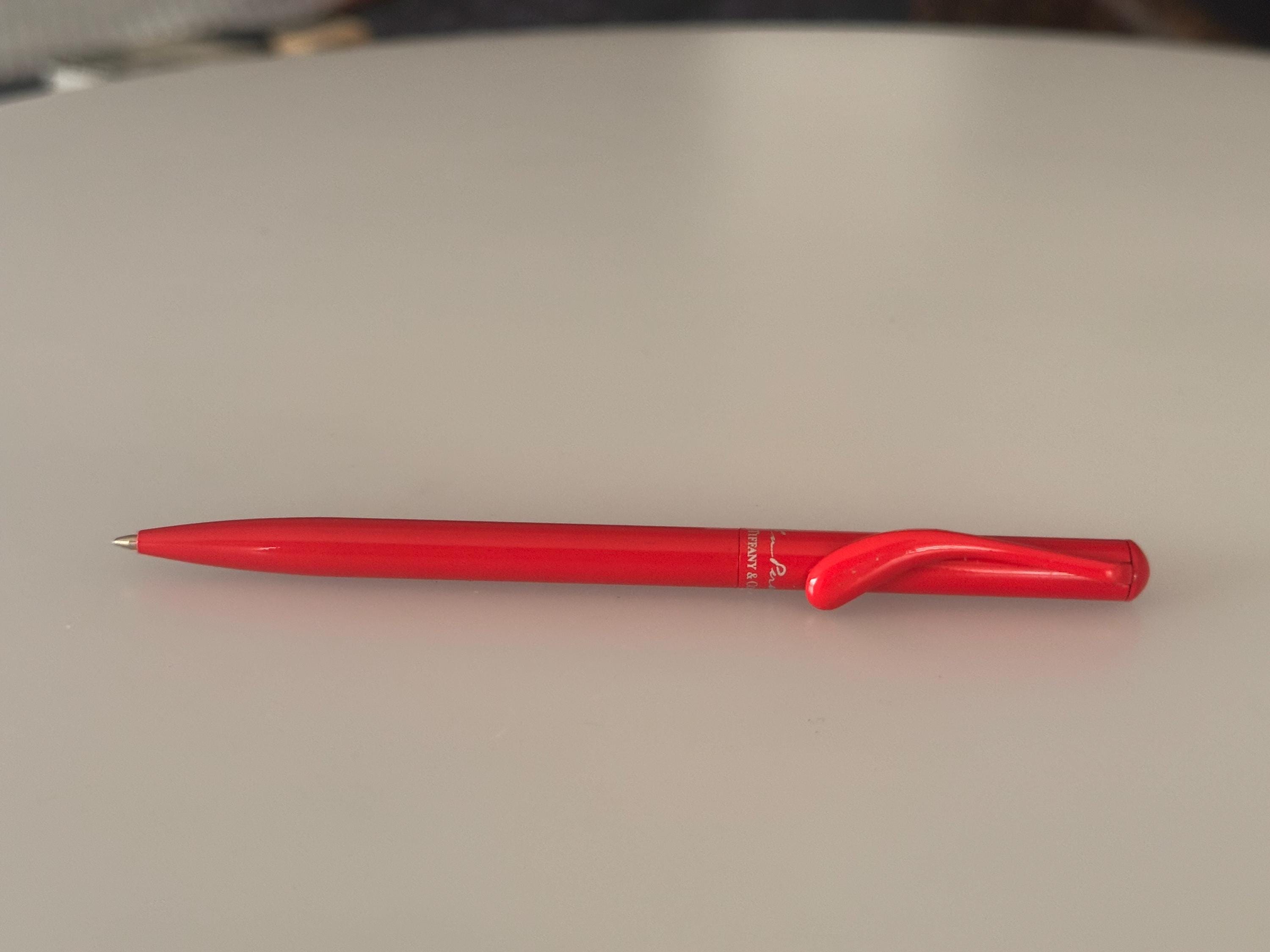 Tiffany & Co. Elsa Peretti Red Lacquer Ballpoint Pen Retractable