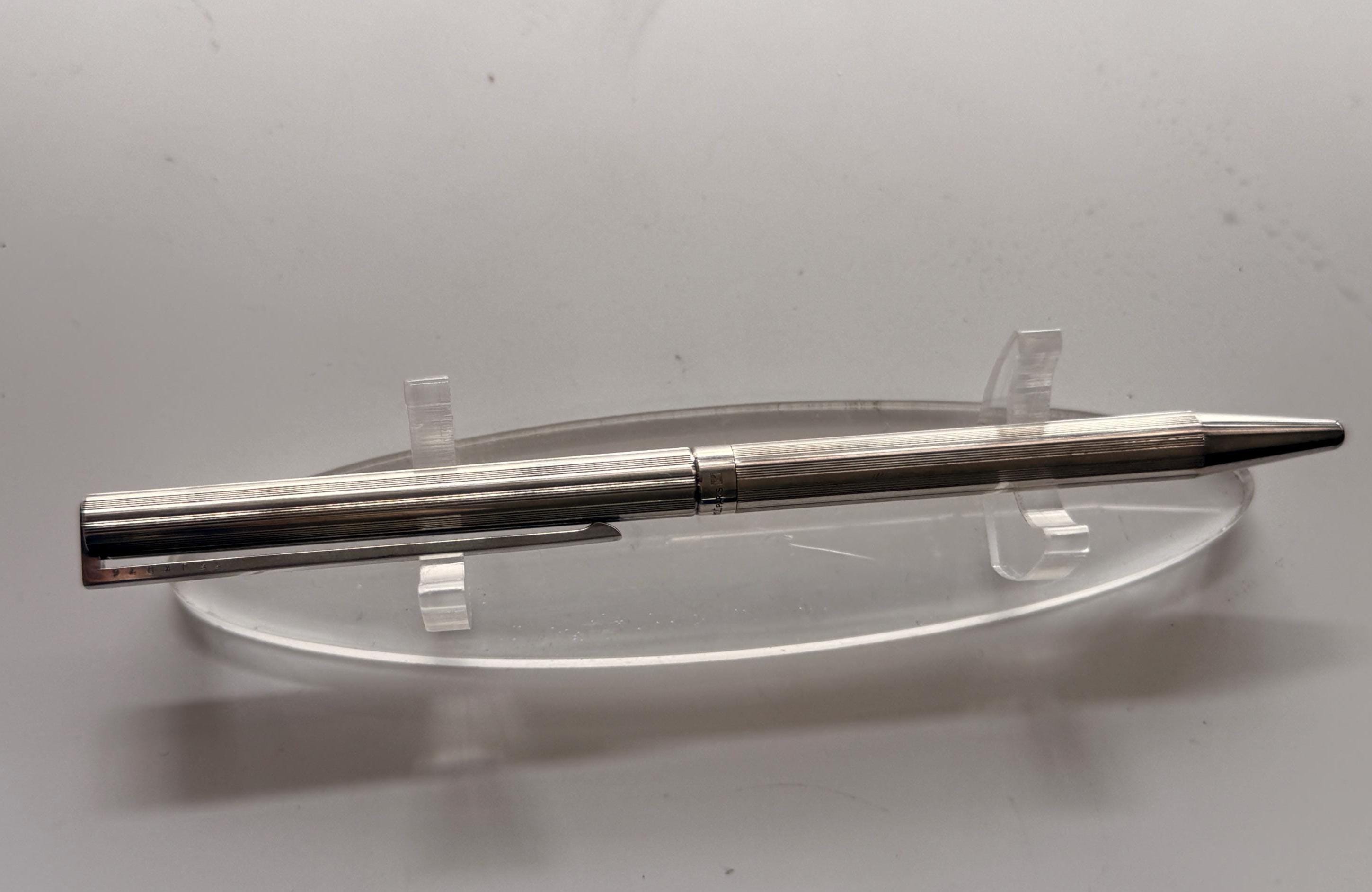 S.T. Dupont Classic Ballpoint Pen – Silver-plated Finish With