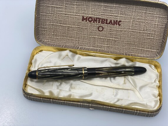 Montblanc 344 Very Rare Fountain Pen From the 1950s in Green and Marbled Brown 14C Nib Etsy Canada