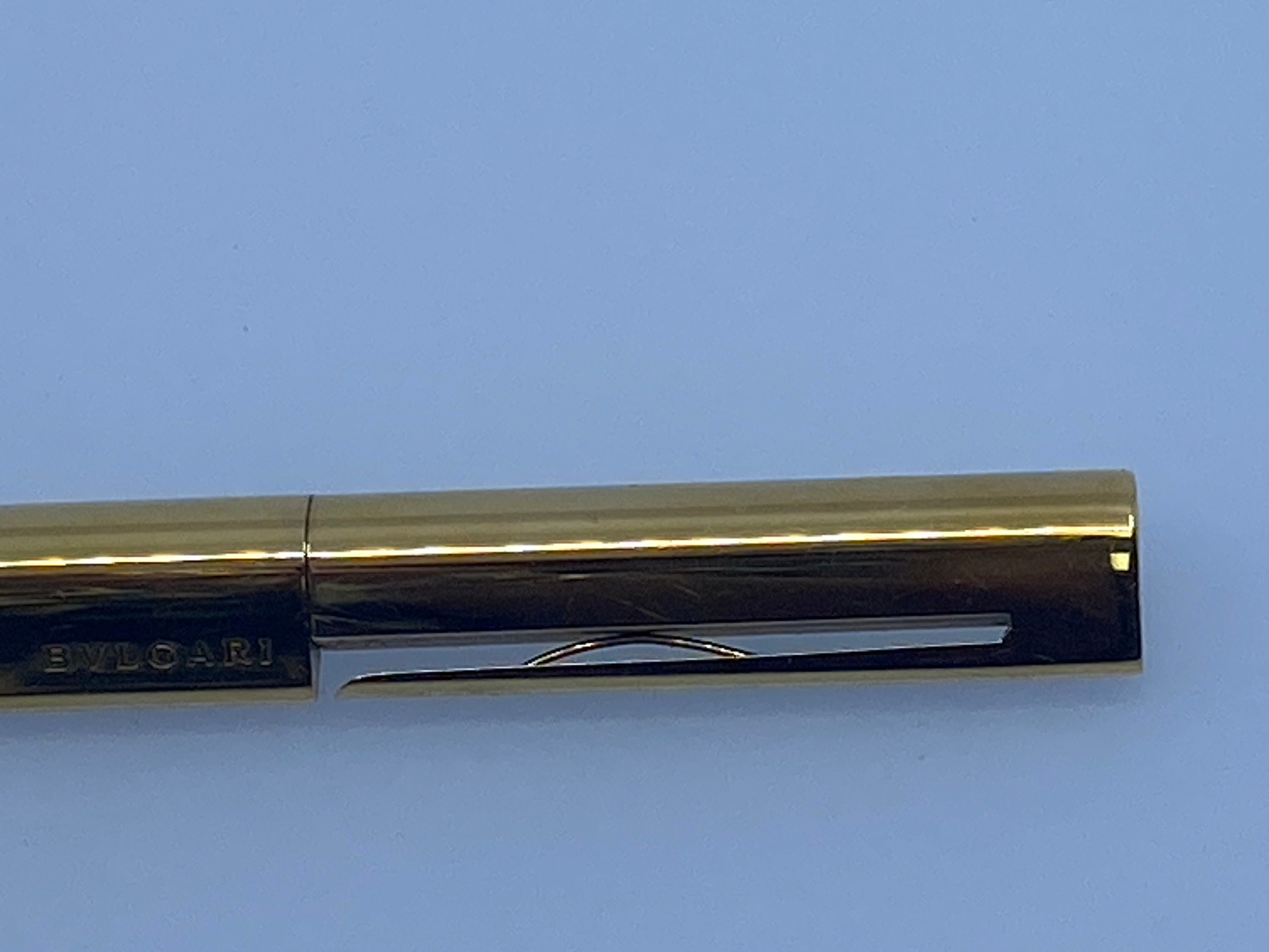 Vintage Bvlgari Eccentric Gold Plated Ballpoint Pen - High-end - Etsy