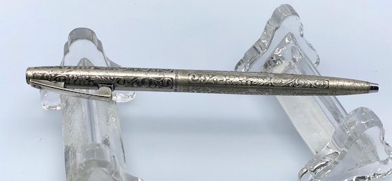 Sheaffer Imperial Sterling Silver Ballpoint Pen, Grapevine Design