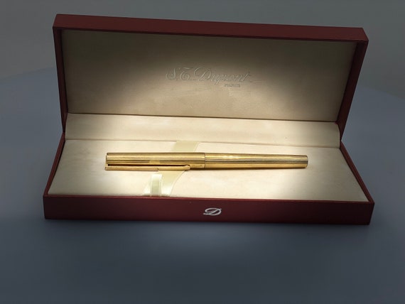 ST.Dupont デュポン万年筆ゴールドペン先18ct 750 S.T.デュポン ヴェルメイユ 万年筆 18kt 750 - 高級ゴールデン