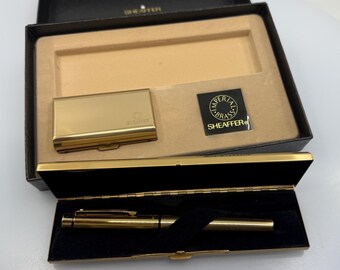 Sheaffer Imperial Brass 14k Fountain Pen – Vintage Set in Luxury