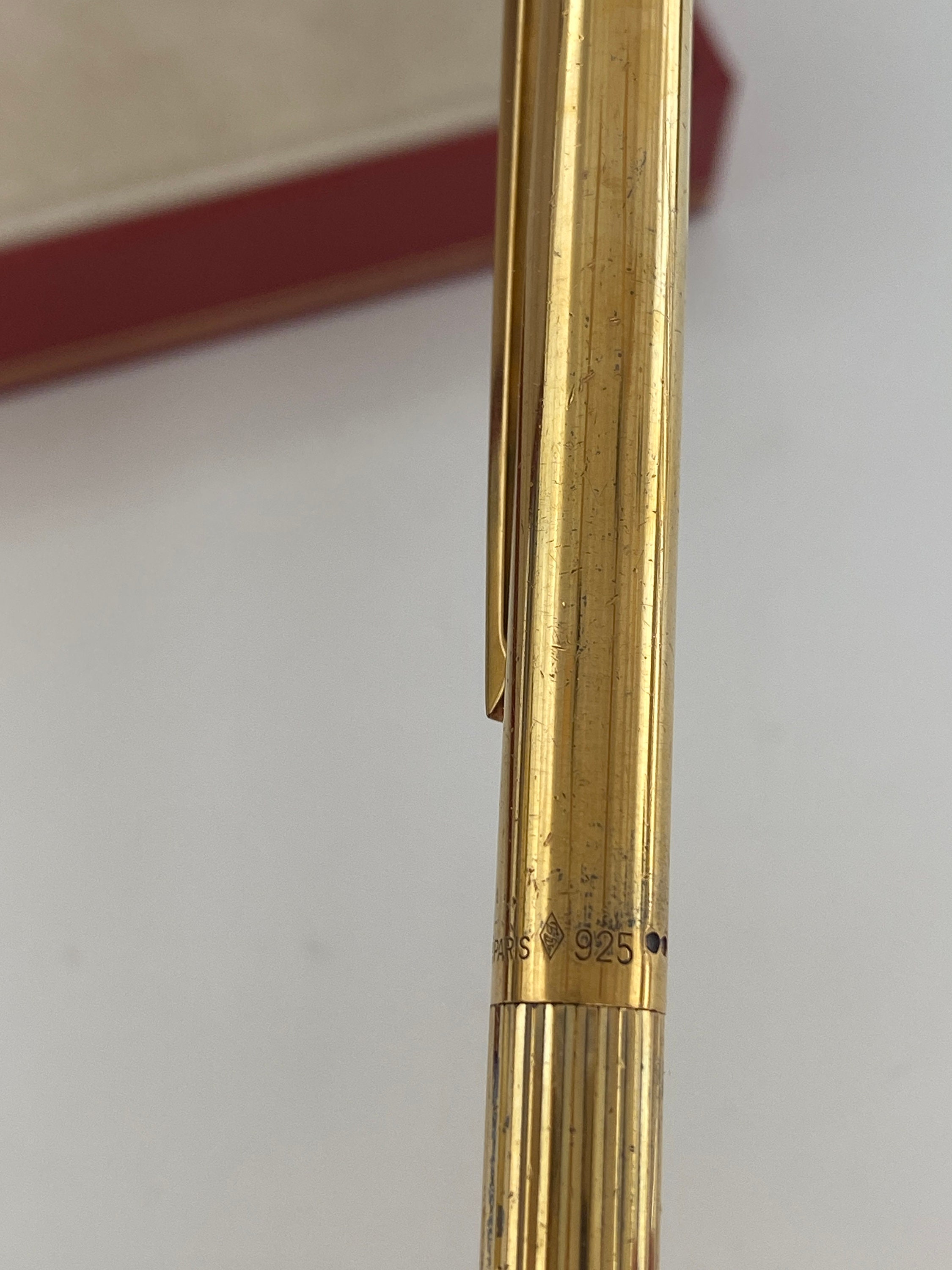 Vintage S.T. Dupont Classique Ballpoint Pen, Gold Plated Finish
